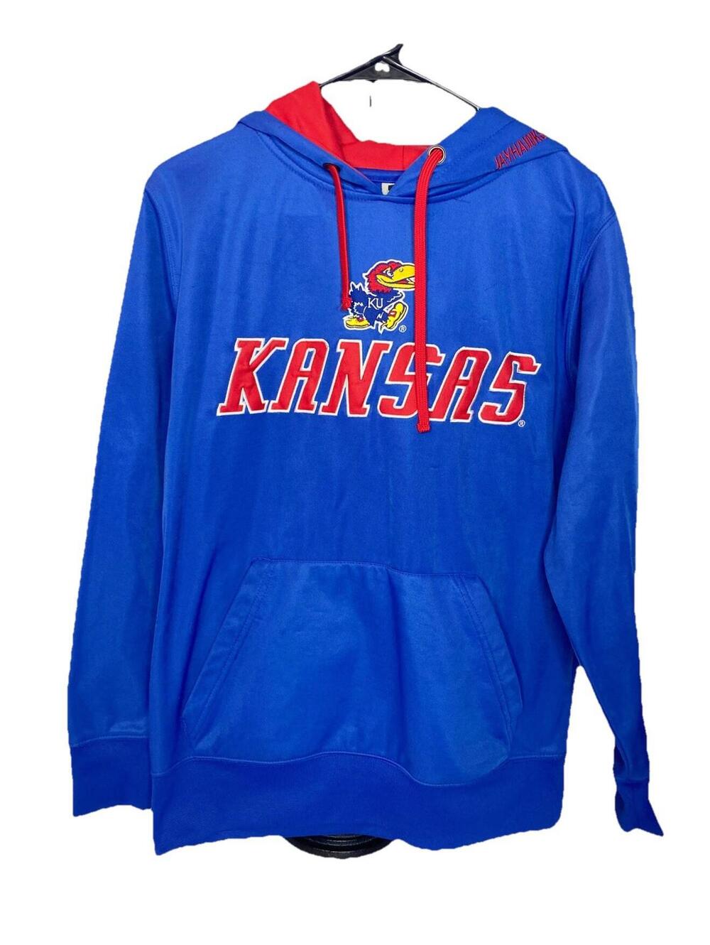 Stadium Athletics Kansas Jayhawks Hoodie Pullover Men’s Size Small Embroidered